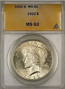 1922N s[XVo[h 1h ANACS MS-62ix^[RCji10aj