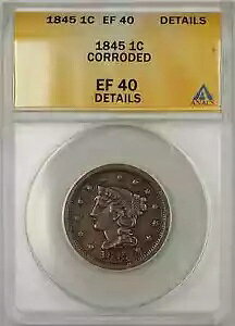 1845�N �҂ݍ��݃w�A ���[�W�Z���g 1�Z���g�R�C�� ANACS EF 40 �ڍו��H����