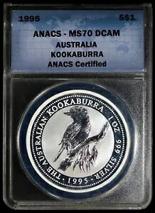 1995 $1 I[XgACJZ~ ANACS MS 70 DCAM |fB[v JI 1 IX .999 Vo[