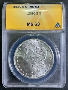 ANACS MS63 1880-S �����K���E�_���[ 1�h�� �G�X�e�[�g �t���b�V�� �x�^�[�O���[�h �T���t�����V�X�R A2