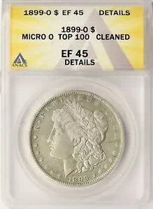1899-O �}�C�N�� O TOP-100 VAM �����K�� �V���o�[ �_���[ $1 ANACS EF45 �ڍ׃N���[�j���O�ς�