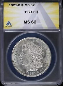 1921-D 1h K ANACS MS 62 |  UNC