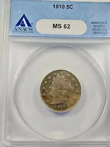1910 oeB V jbP 5c - ANACS MS62 u[ z_[