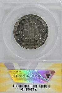 1924 .50 ANACS AU 55 HUGUENOT �N���V�b�N �V���o�[ �L�O�R�C��