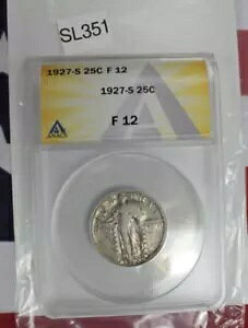 1927 S �X�^���f�B���O ���o�e�B �N�H�[�^�[ - 25c - ANACS F 12 (SL351)