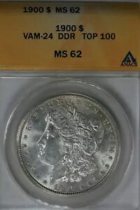 1900 $1 VAM-24 DDR TOP 100 MS62 ANACS ���[�K�� �V���o�[ �_���[ �~�X ���o�e�B �w�b�h