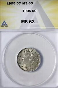 BU 1905 oeB V jbP ANACS MS63 V[vI DCCM
