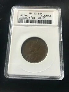 1917c ANACS Graded NewfoundlandA[W ?1 ZgA**MS-62** #2354