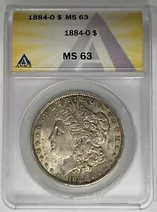 1884-O ���[�K�� �V���o�[ �_���[ �R�C�� ���C�g�g�[�� ANACS MS 63