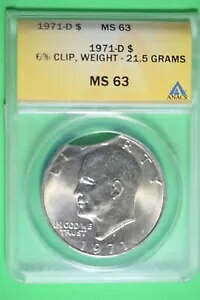 1971-D ANACS MS63 6%�A�d�� 21.5 �O���� �A�C�[���n���[ �h�� #B36220