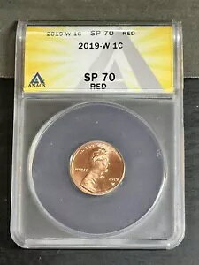 2019 W �����J�[�� �V�[���h �Z���g �y�j�[ 1c �O���[�h ANACS SP70 RD ���b�h�W�{ (Slab2701)