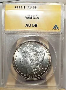 1882-P ���[�K�� �h��- AU 58!- ���C�g�g�[��!!