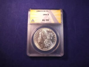 1884 ���[�K�� �V���o�[ �_���[ - ANACS �ɂ���Đ��I�ɃO���[�f�B���O���ꂽ AU 55