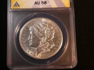 1890-S ���[�K�� �V���o�[ �_���[ - ANACS �ɂ���Đ��I�ɃO���[�f�B���O���ꂽ AU 58