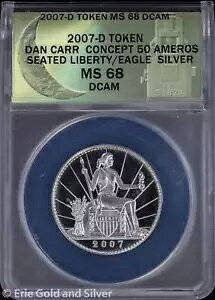 2007-D �_�� �J�[ �V���o�[ 50 �A�����X �V�[�e�b�h ���o�e�B �R���Z�v�g �g�[�N�� ANACS MS 68 DCAM