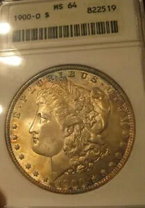 1900 O ���[�K�� �V���o�[ �_���[ - Old Fatty ANACS MS 64�A�t���g�[���A�J���t���� 4131