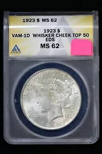 1923 �s�[�X�_���[ ANACS VAM-1D �E�B�X�J�[ �`�[�N �g�b�v 50 EDS MS62 31Q9