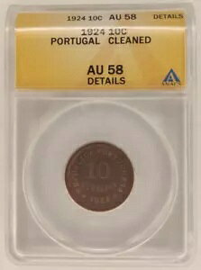 |gK 10 CENTAVOS 1924 AU58 ڍ׃N[jOς ANACS A 10C |gK RC 1A