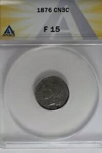 `1876 .03 ANACS F 15 3 �Z���g �j�b�P���A���o�e�B 3 �Z���g �s�[�X