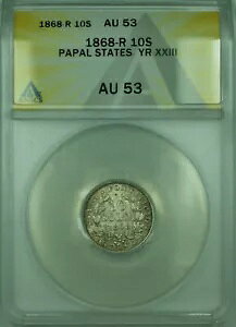 1868-R 10S c ANACS AU 53 N XXIII 10 \fB KM#1376