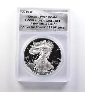 PR70 DCAM 2019-W �A�����J���V���o�[�C�[�O�� 2�R�C�� �V���o�[�C�[�O���Z�b�g FS ANACS *3013