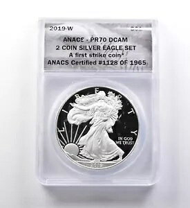 PR70 DCAM 2019-W �A�����J���V���o�[�C�[�O�� 2�R�C�� �V���o�[�C�[�O���Z�b�g FS ANACS *3011