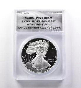 PR70 DCAM 2019-W �A�����J���V���o�[�C�[�O�� 2�R�C�� �V���o�[�C�[�O���Z�b�g FS ANACS *3005