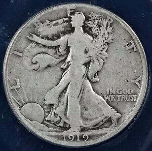 1919-S 50c EH[LO oeB n[t_[ ANACS F 12 fBe[N[jOς