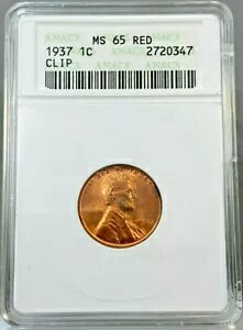 1937 1c �����J�[�� �Z���g �N���b�v �v�����V�F ANACS MS65 ���b�h ~ �~���g �G���[