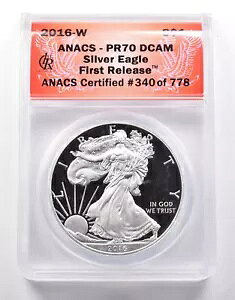 PR70 DCAM 2016-W �A�����J�� �V���o�[ �C�[�O�� FR ANACS *8596