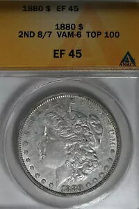 1880 $ 2nd 8/7 VAM - 6 TOP 100�AEF 45�A���[�K�� �V���o�[ $1�A�~�X ���o�e�B �w�b�h