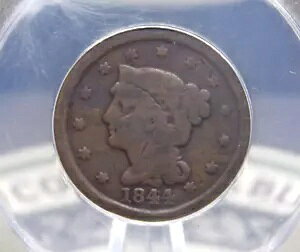 1844/81 �҂ݍ��݃w�A ���[�W �Z���g *44 �I�[�o�[ 81* N-2 1c ANACS G6 #627 �ǍD ECC&C Inc