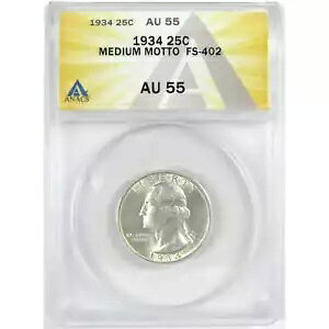 1934 �~�f�B�A�� ���b�g�[ FS-402 ���V���g�� �N�H�[�^�[ AU 55 ANACS SKU:I16326