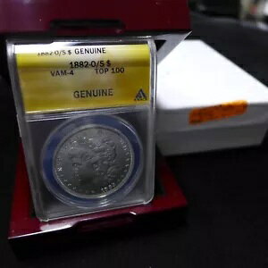 1882 O/S ���[�K�� �V���o�[ �_���[ ANACS ���� VAM-4 �g�b�v 100 -We Grade AU�A�M�t�g�{�b�N�X