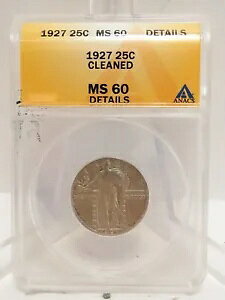 1927 25C MS 60 �ڍ׃N���[�j���O�ς� ANACS �O���[�h �X�^���f�B���O ���o�e�B 4743045 *