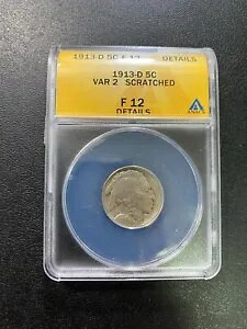 1913 D obt@[ jbP ANACS F-12 ڍ - ^Cv 2 - ǂt - F - 5C