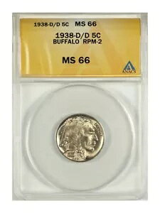 1938 D/D 5c MS66 ANACS RPM-2 ~ �o�b�t�@���[�j�b�P��
