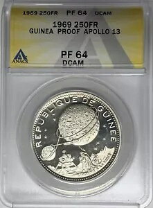 1969 �M�j�A 250 �t���� �v���[�t �A�|�� 13 �� �R�C�� ANACS PR 64 DCAM W4