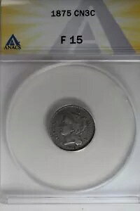 `1875 .03 ANACS F 15 3 �Z���g �j�b�P���A���o�e�B 3 �Z���g �s�[�X