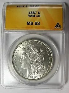 1887 P BU [K h VAM 15 _uX^[ & u x^[O[h ANACS MS63