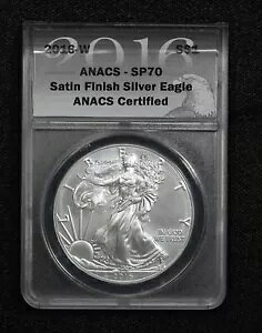 2016-W �T�e���d�グ �A�����J�� �V���o�[ �C�[�O�� $1 ANACS SP70 1HB4
