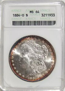 1884-O $1 ANACS MS 64 ~ �j�A�W�F���V���o�[ ���[�K���h���A�����J���[
