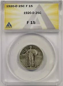 1920-D �X�^���f�B���O ���o�e�B �N�H�[�^�[ 25C �t�@�C�� F 15 ANACS