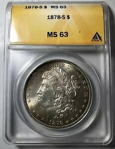 ベター デート 魅力的な ANACS MS63 1878-S モーガン シルバー ダラー