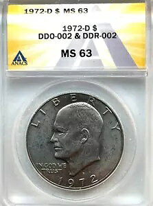 1972-D �A�C�[���n���[ �h�� DDO-002 ����� DDR-002 - ANACS MS63 - ��������!