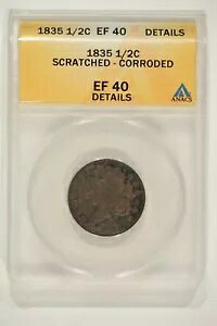 1835 �N���V�b�N �w�b�h �n�[�t�Z���g 1/2c ANACS XF40 EF40 �ڍ׏����H����