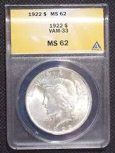 1922 s[X Vo[ _[ ANACS MS 62 VAM-33 _u~bh o[XAI-3 R-4A#9262