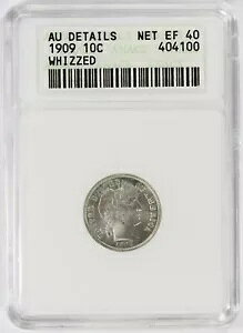 1909 P �o�[�o�[ �V���o�[ �_�C�� ANACS AU �ڍ׃l�b�g EF40 10c