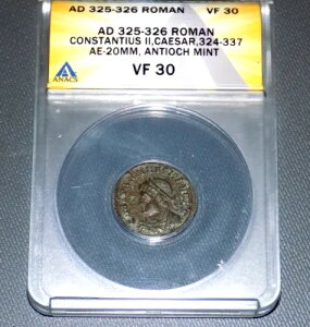 ANACS ���[�}�鍑�R���X�^���e�B�E�X 2 �� AD 325-326 �Ñ�A���e�B�I�L�A �~���g VF 30 �R�C��