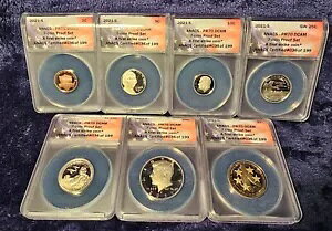 2021-S 7 �R�C�� �Z�b�g #36/199 ANACS PR70 DCAM �f�B�[�v �J���I 1C 5C 10C 25C 50C $1